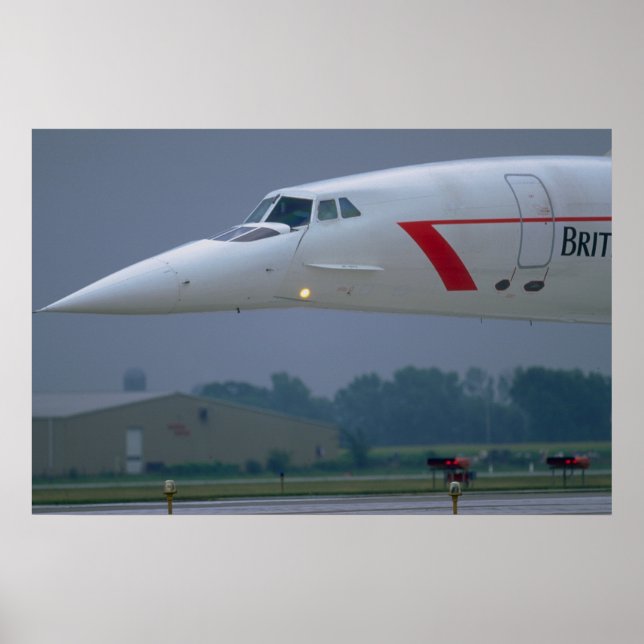 Nål näsa till British Airways Concorde Poster (Framsidan)