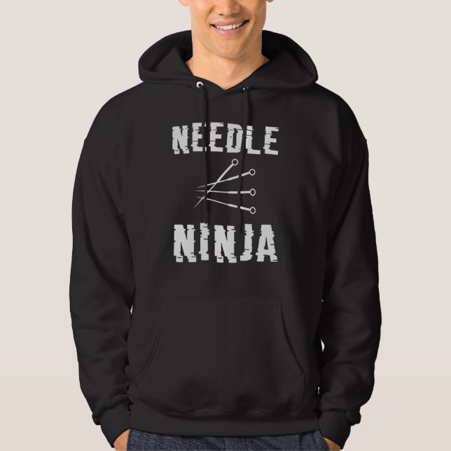 Nål Ninja Funny Acupuncture Acupuncturist Hoodie (Framsida)