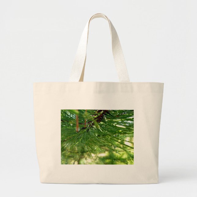 Nål och droppar stora i påsen jumbo tygkasse (Framsidan)