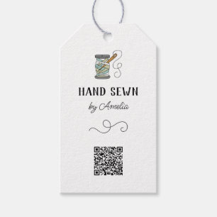 Nål och Tråd Handritat Syande Produkt Presentetikett