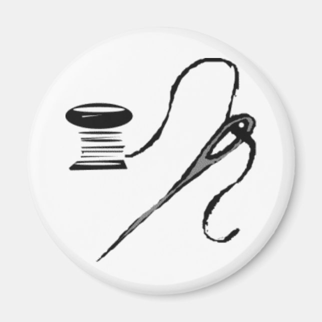 Nål och tråd magnet (Framsidan)