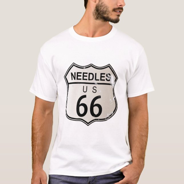 Nål Route 66 T Shirt (Framsida)