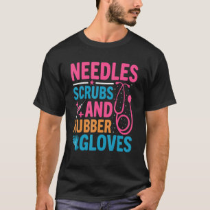 Nål Scrubs Rubber-handskar Phlebotomist Nurse Ph T Shirt