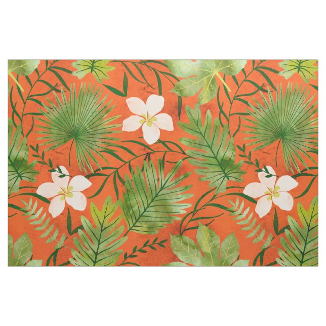 Nalani Hawaiian Tropical Garden Coral Tyg (Fat Quarter)