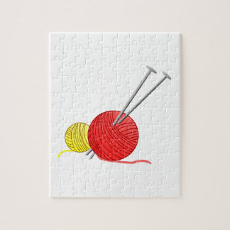 Nålar & garn pussel