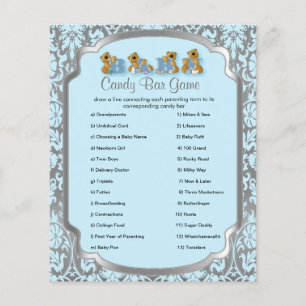 Nallar för Blue- och Silver-Damask - Candy Game Flygblad