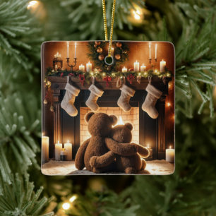 Nallar Första jul tillsammans Julgransprydnad Keramik