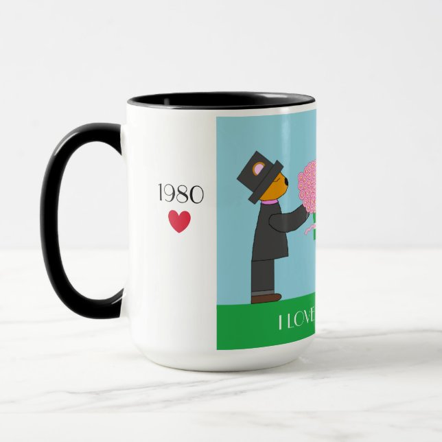 Nallar Gifta sig: Årsdag Mugg (Vänster)