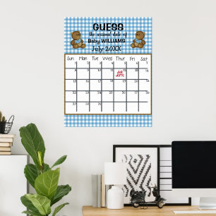 Nallar Gissa förfallodatumkalender Poster