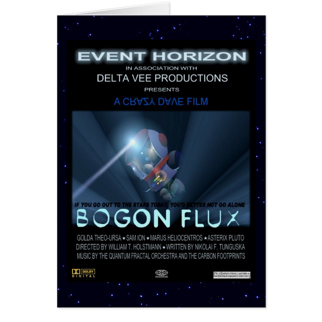 Nallar i rymden hälsningskort (Framsidan)