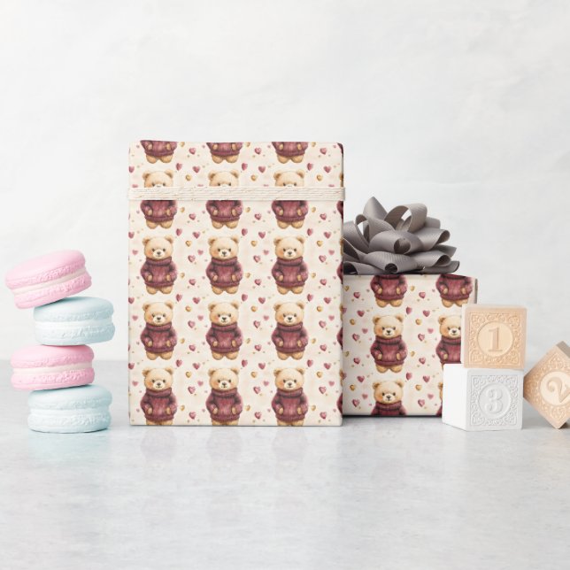 Nallar i sötningsmedel presentpapper (Baby Shower)