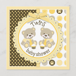 Nallar med dubbla fack Tips för babyvisningsprogra Inbjudningar