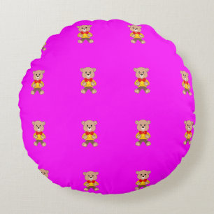 Nallar Modern Rosa Magenta Rund Kudde