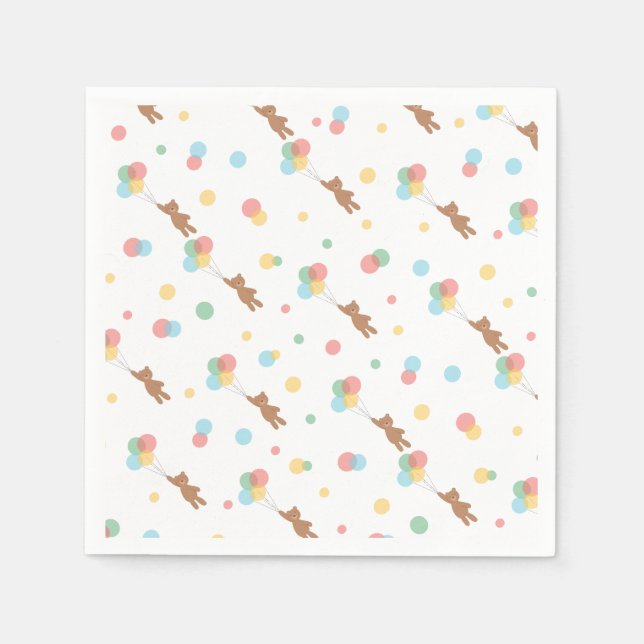 Nallar och ballonger pappersservett (Framsidan)