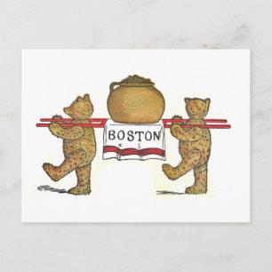 nallar och Boston Bean Pot Vykort