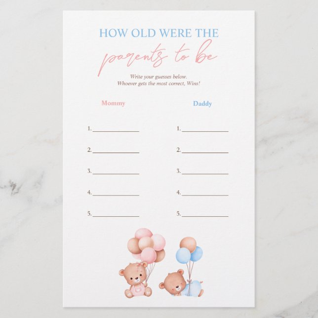 Nallar om hur gamla föräldrar var att vara vilt flygblad (Framsidan)