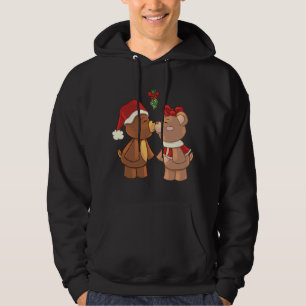 Nallar under Mistletoe vid jullinjen Hoodie