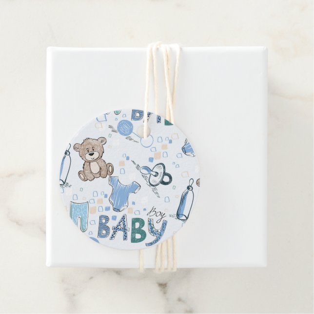 Nallarna nyfödd bebis gåvor etiketter (På plats)