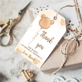 Nalle 1:a födelsedag Tack Märkre Presentetikett