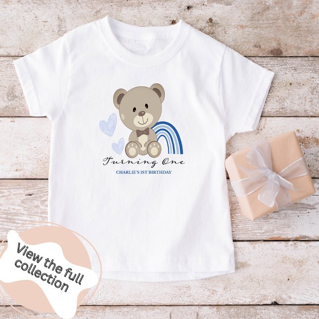 Nalle 1: a födelsedagsblått t shirt (Skapare uppladdad)