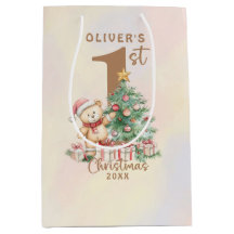 Nalle 1:a jul med Träd och gåvor