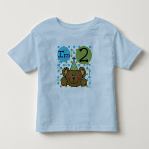 Nalle 2:a födelsedagskjortor och gåvor t-shirt