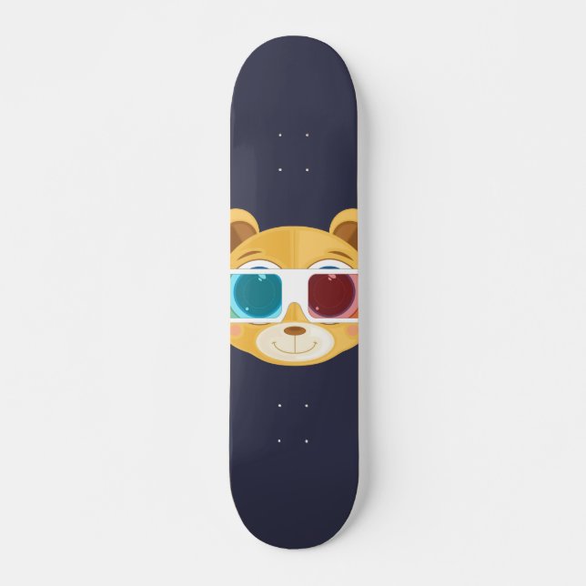 Nalle - 3D Mini Skateboard Bräda 18,5 Cm (Framsida)