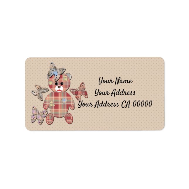 Nalle Adressetikett (Framsidan)