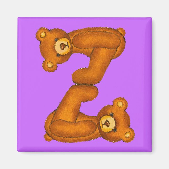 Nalle Alphabet ~ Brev Z Magnet (Framsidan)