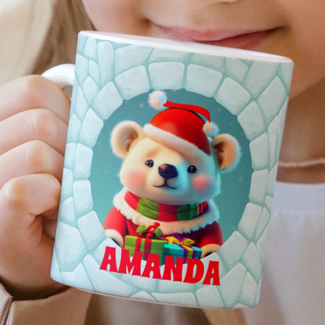 nalle: Anpassningsbar vid jul - Hetten Kids Chocol Kaffemugg (Skapare uppladdad)