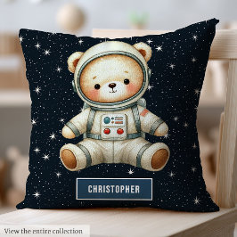 Nalle Astronaut Pojke Pillow Space Nursery Kudde
