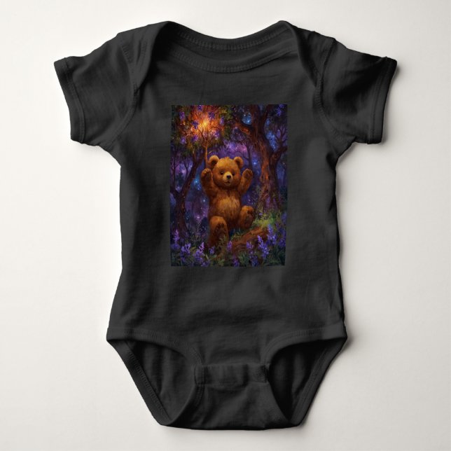 Nalle av lycklig-skogar t shirt (Framsida)