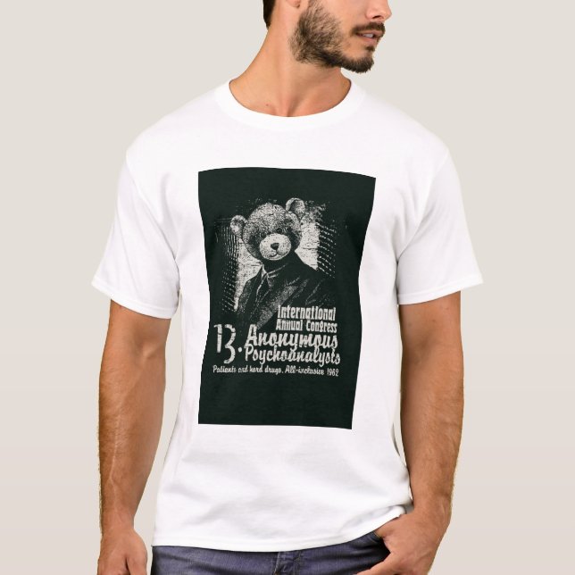 Nalle av vit anonym psykoanalytiker Graphic T Shirt (Framsida)