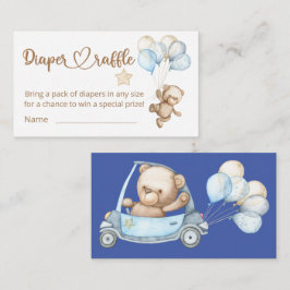 Nalle Baby Bear Baby Shower Diaper Raffle Tilläggskort