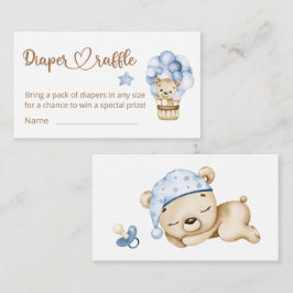 Nalle Baby Bear Baby Shower Diaper Raffle Tilläggskort
