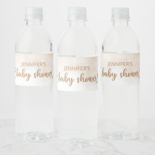 Nalle Baby Bear Baby Shower Gender Neutraal Vattenflaskor Etikett