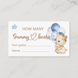 Nalle Baby Bear Baby Shower Tilläggskort