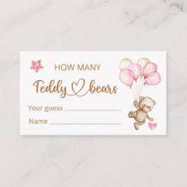 Nalle Baby Bear Baby Shower Tilläggskort