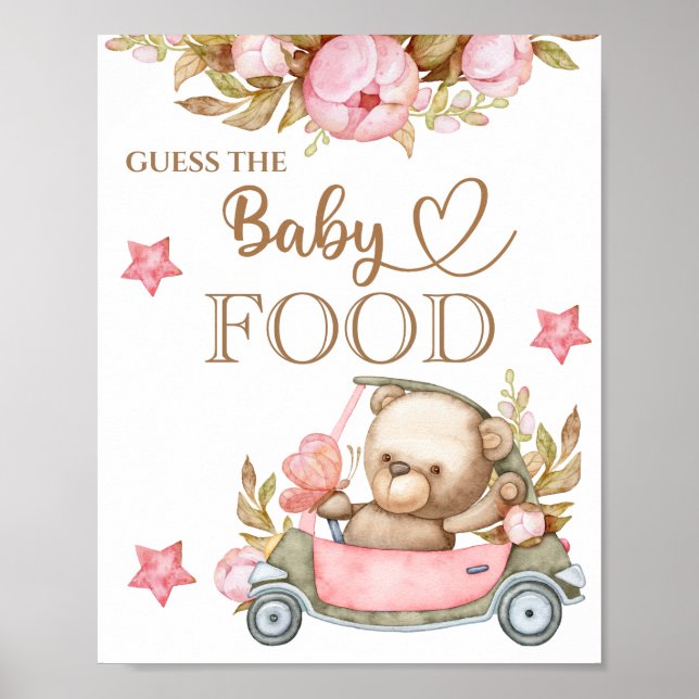 Nalle Baby Bear ’Gissa Baby Food’ Poster (Framsidan)