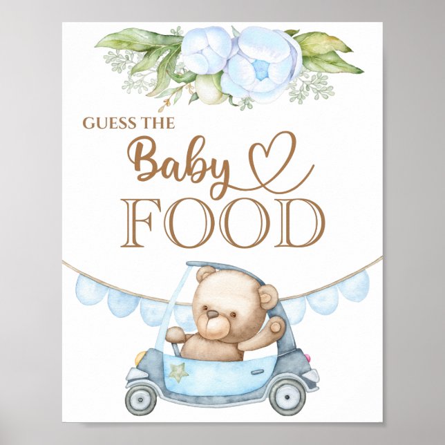 Nalle Baby Bear ’Gissa Baby Food’ Poster (Framsidan)
