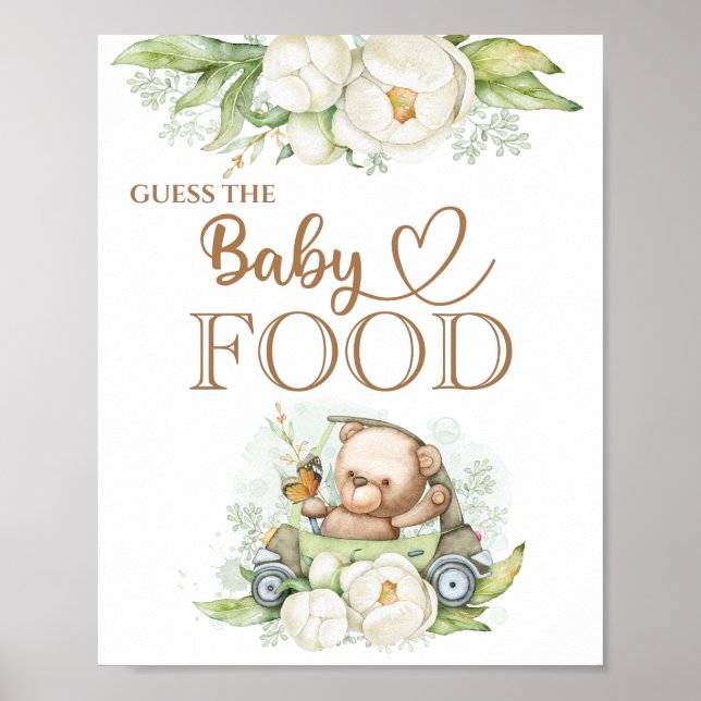 Nalle Baby Bear ’Gissa Baby Food’ Poster (Framsidan)