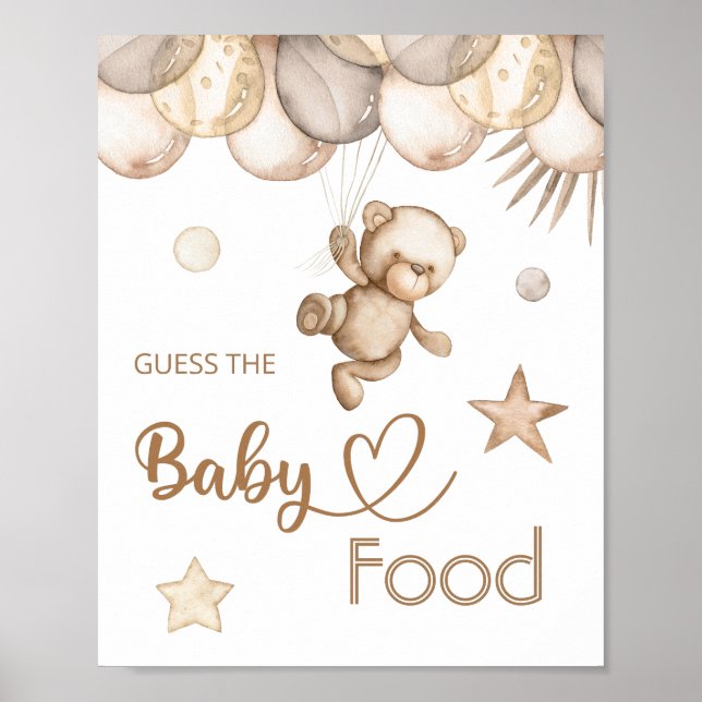 Nalle Baby Bear "Gissa Baby maten" Poster (Framsidan)
