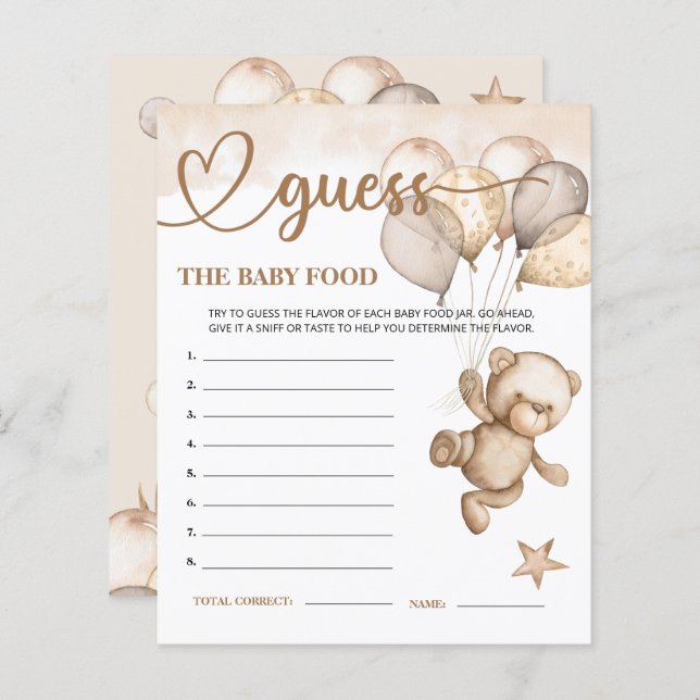 Nalle Baby Bear Gissa matkortet Baby. (Fram/baksida)