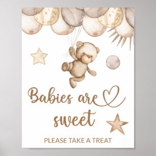 Nalle baby björn Spädbarn är söt att ta emot Poster