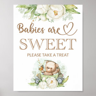 Nalle baby björn Spädbarn är söt att ta emot Poster