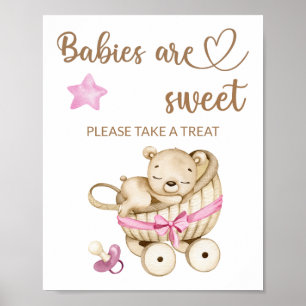 Nalle baby björn Spädbarn är söt att ta emot Poster