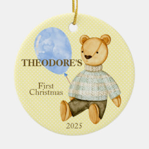 Nalle Baby First Julgransprydnad Keramik