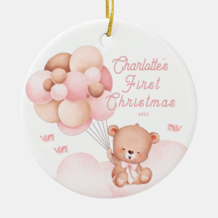 Nalle Baby Första jul Ceramic Ornamen Julgransprydnad Keramik