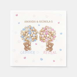 Nalle Baby Gender Reveal Pappersservett