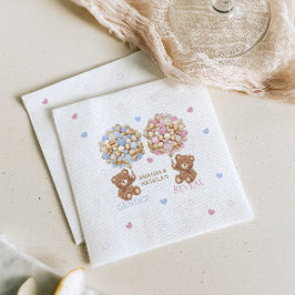 Nalle Baby Gender Reveal Pappersservett
